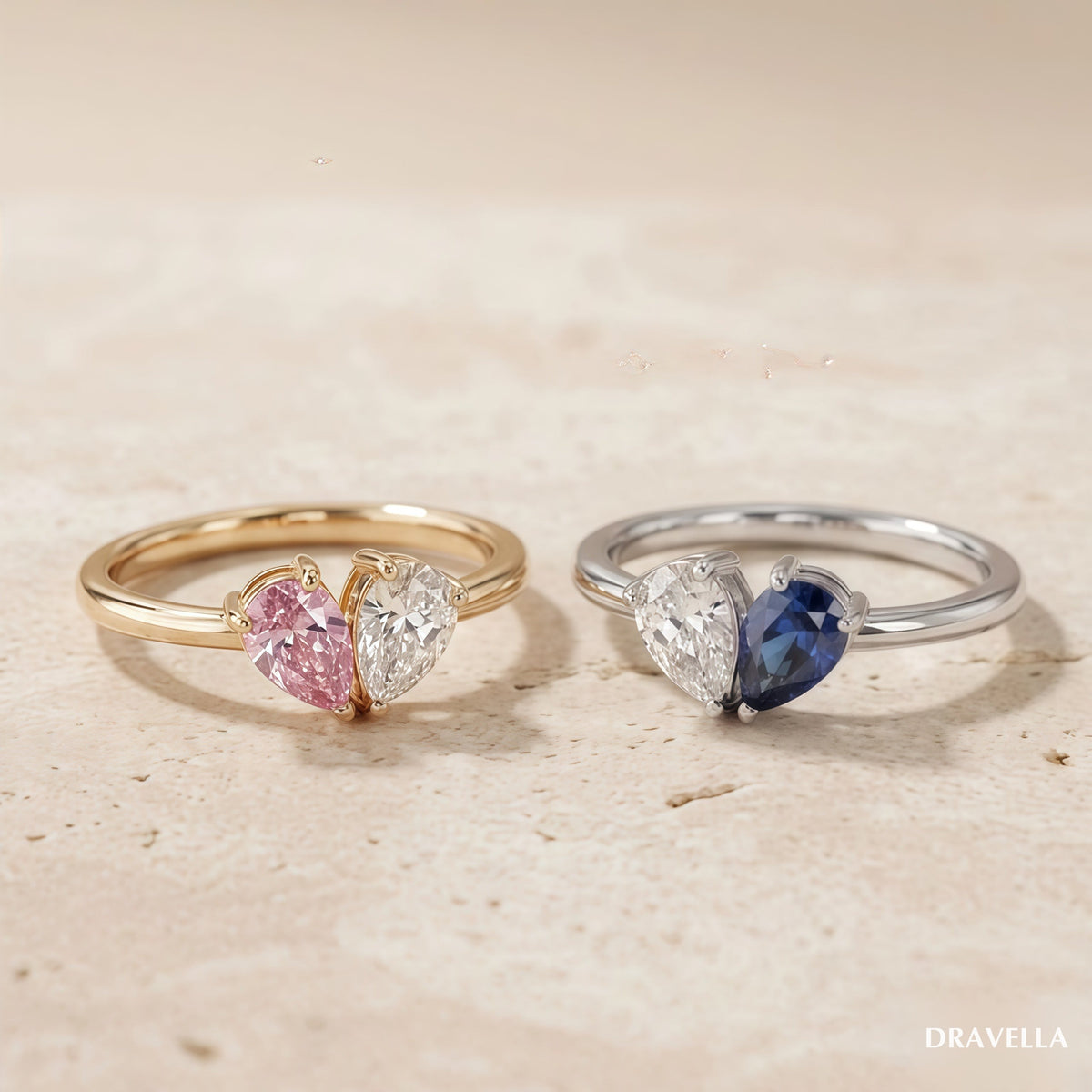 Anillo Elora en oro y en plata