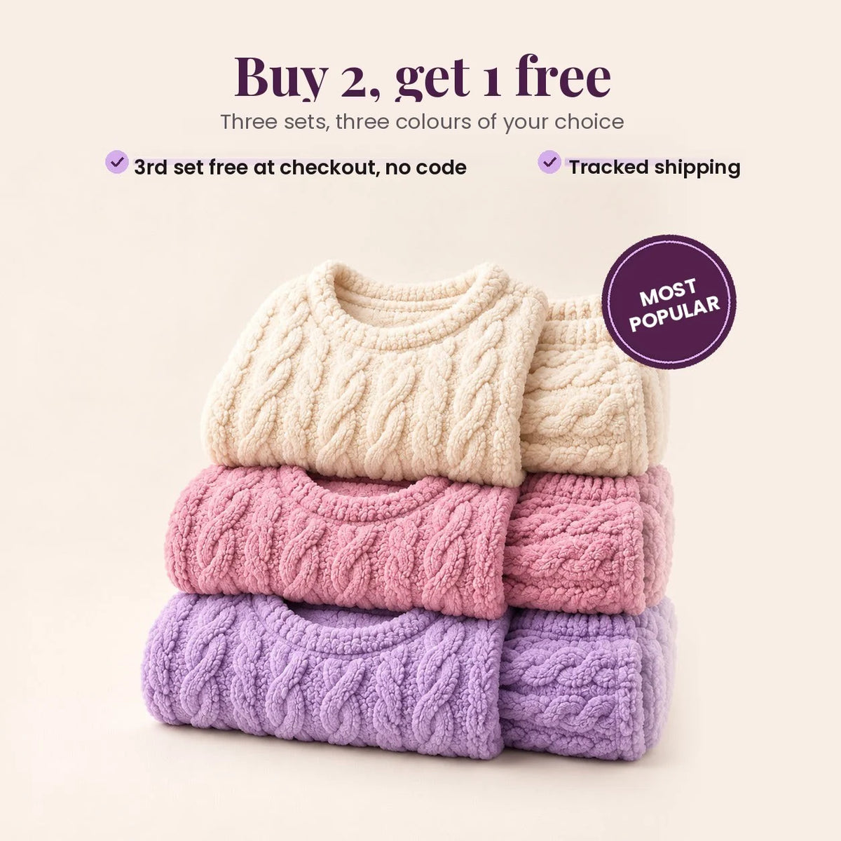 Sherpa fleece lounge set