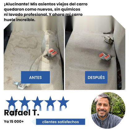 Antes y despues en asientos de carro