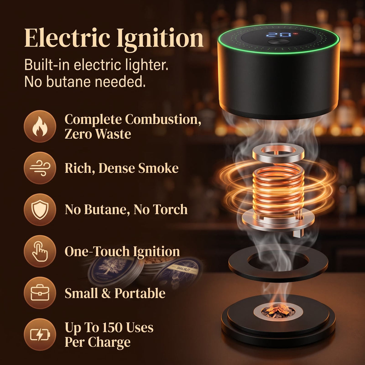 Kit Ahumador Eléctrico para Cócteles