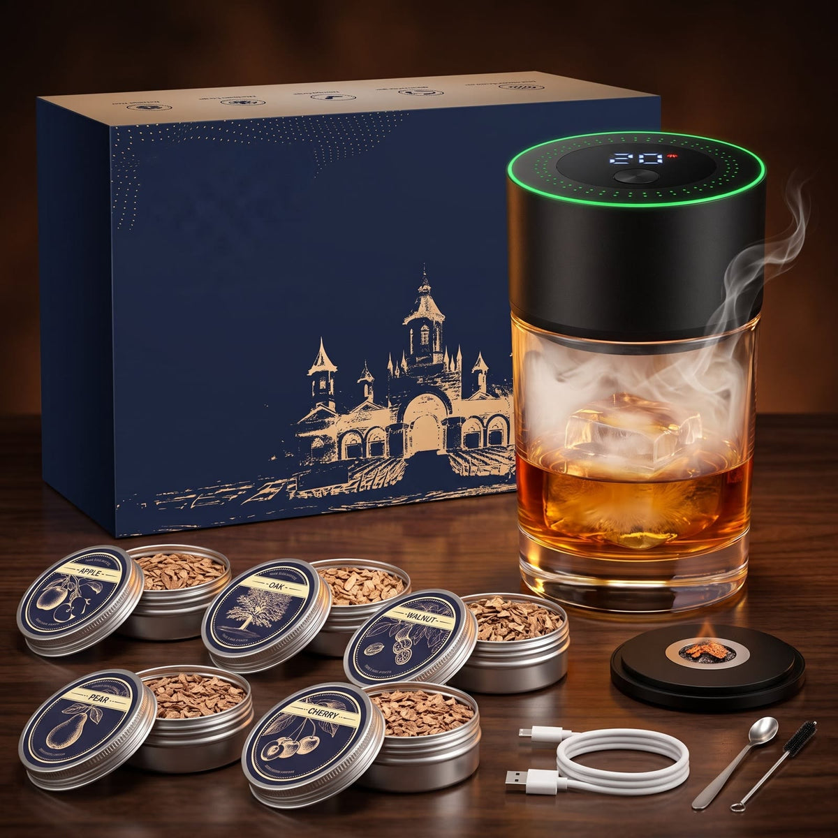 Kit Ahumador Eléctrico para Cócteles