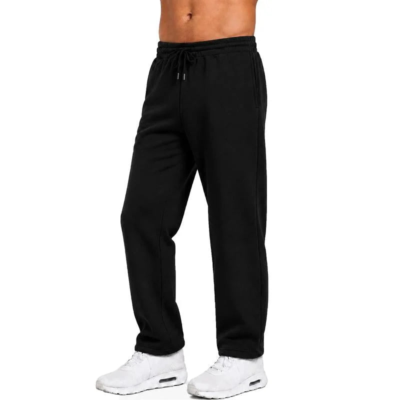 Heavyweight fleece sweatpants – Black