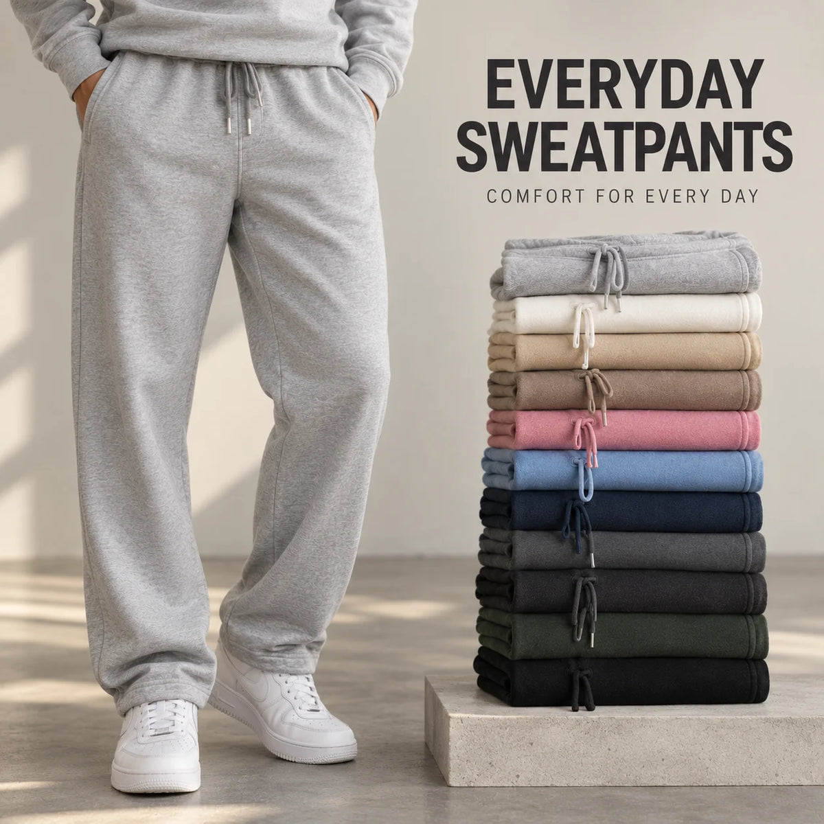 Men's heavyweight fleece sweatpants