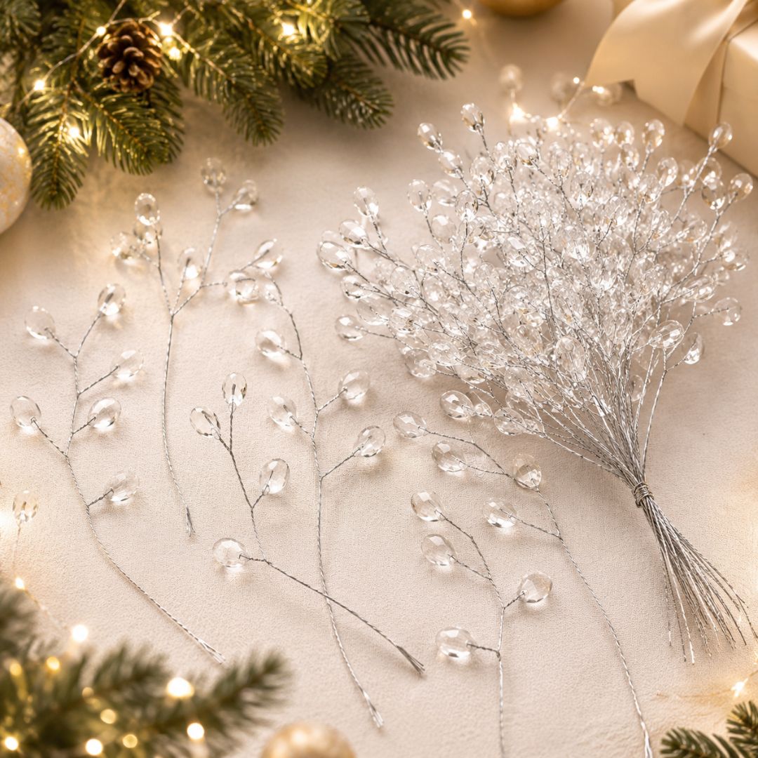 Ramitas de Cristal para Árbol de Navidad